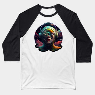 Astronaut|Trippy|Dark| Baseball T-Shirt